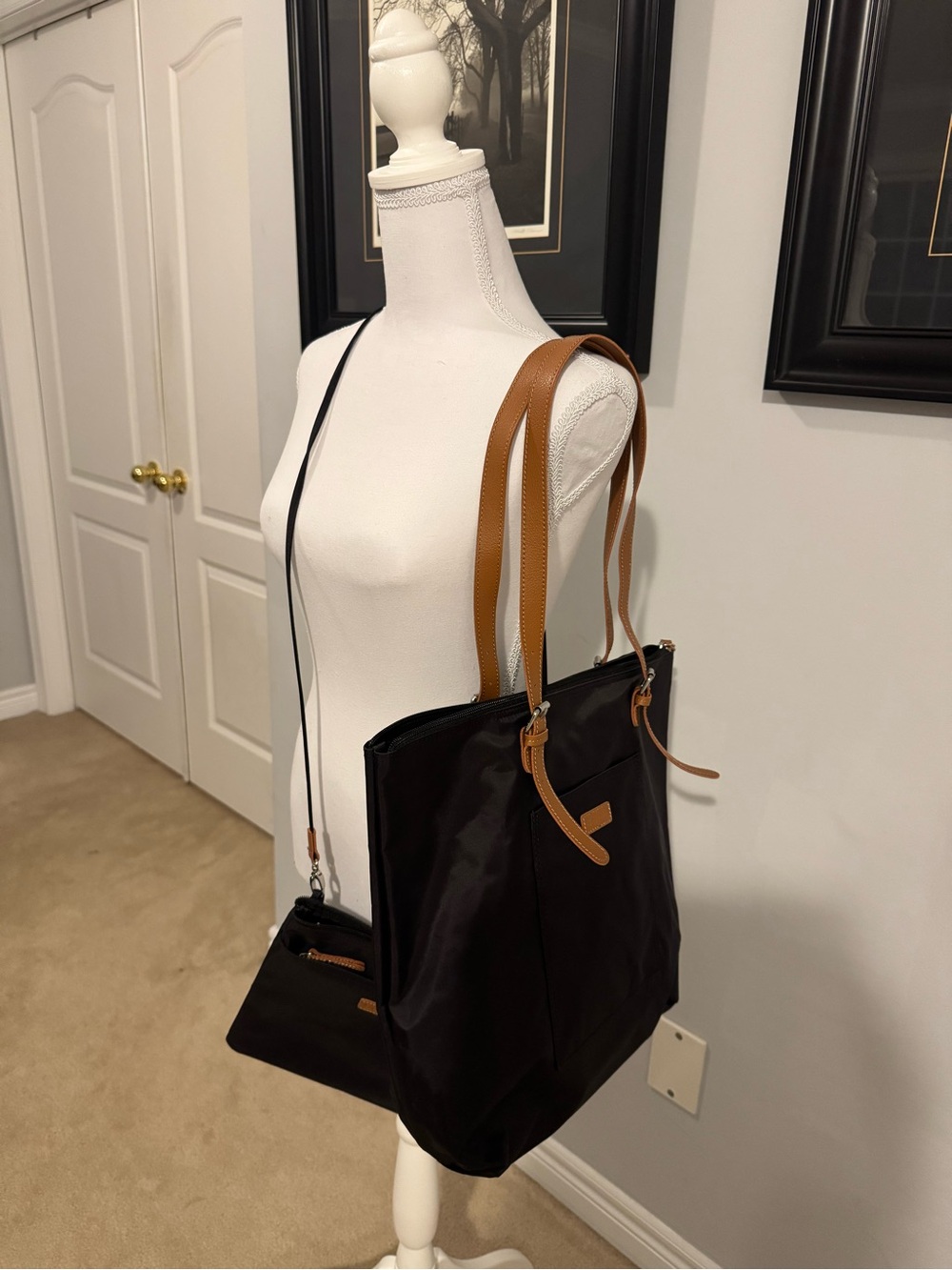 Bench 2 Bags in one - Black Tote and detachable crossbody purse